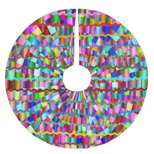 Dekorfarben Polyester Weihnachtsbaumdecke (Vorderseite)