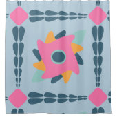 Dekorfarbene Fliese Duschvorhang (Vorderseite)