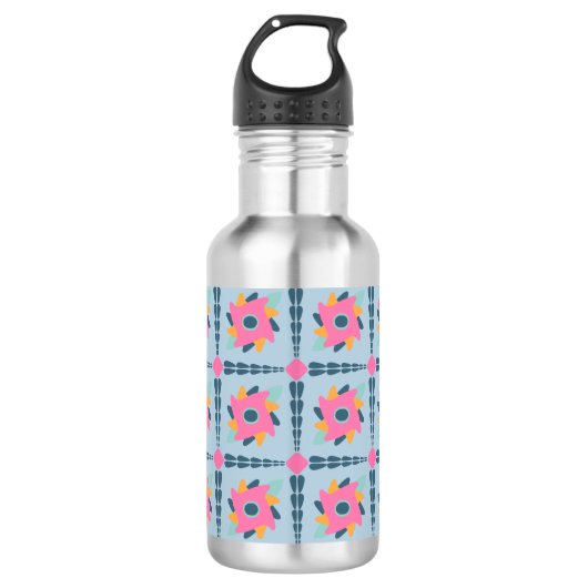 Dekorfarbene Fliese Edelstahlflasche (Vorderseite)