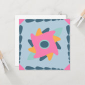 Dekorfarbene Fliese Karte (Vorderseite/Rückseite Beispiel)