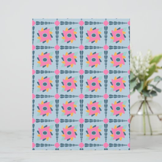 Dekorfarbene Fliese Karte (Stehend Vorderseite)