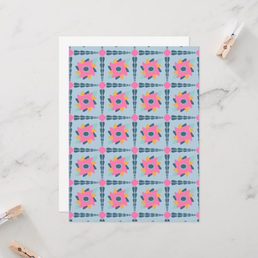 Dekorfarbene Fliese Karte (Vorderseite/Rückseite Beispiel)