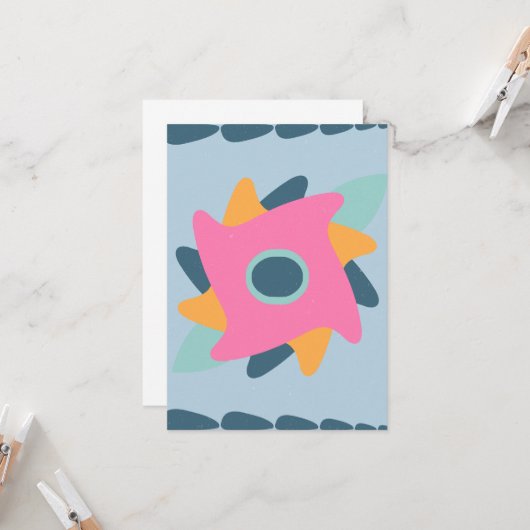 Dekorfarbene Fliese Karte (Vorderseite/Rückseite Beispiel)