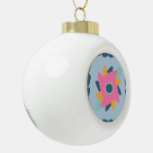 Dekorfarbene Fliese Keramik Kugel-Ornament (Links)