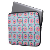 Dekorfarbene Fliese Laptopschutzhülle (Vorderseite Links)