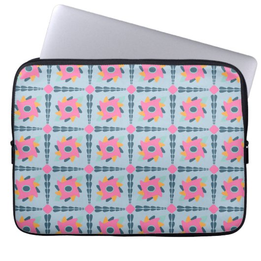 Dekorfarbene Fliese Laptopschutzhülle (Vorderseite)