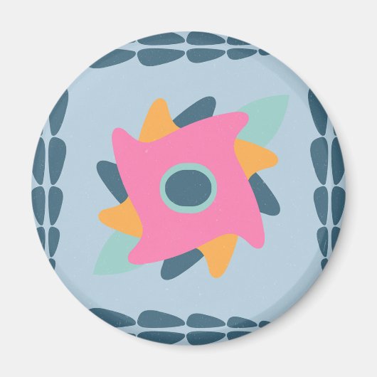 Dekorfarbene Fliese Magnet (Vorne)