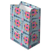Dekorfarbene Fliese Mittlere Geschenktüte (Rückseite Schrägansicht)