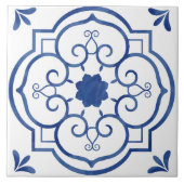 Dekorfarbenes Blumenmuster - Muster Tile Fliese (Vorderseite)