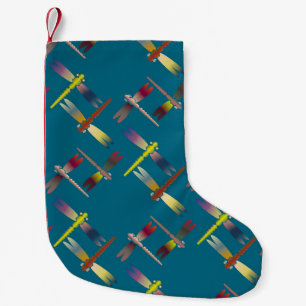 Dekorfarbenes nahtloses Muster mit niedlicher Drag Kleiner Weihnachtsstrumpf