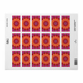 Dekorfarbiges Muster Adressaufkleber (Vorne)