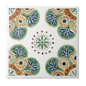 Dekorfliese mit wiederholt, grün und braun fliese (Vorderseite)