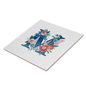 Dekorflormonogramm "M" Fliese (Seite)