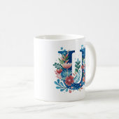 Dekorflormonogramm "U" Kaffeetasse (VorderseiteRechts)