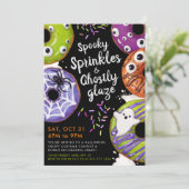 Dekorierbares Halloween-Party ablegen Einladung (Stehend Vorderseite)