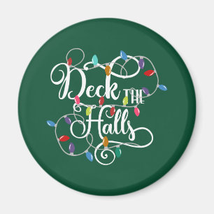 Dekoriere die Halle mit Weihnachtslichtern zu Weih Magnet