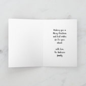 Dekorieren der Vintagen Weihnachtsbaummalerei Karte (Innenseite)