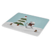 Dekorieren der Weihnachtsabteilung des Baumes Schneidebrett (Ecke)