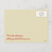 Dekorieren der Weihnachtsbaumkinder Feiertagspostkarte (Rückseite)