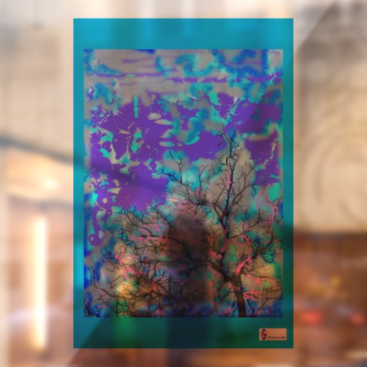 Dekorieren des elektrischen blauen Fensters Fensteraufkleber (Blatt 2)