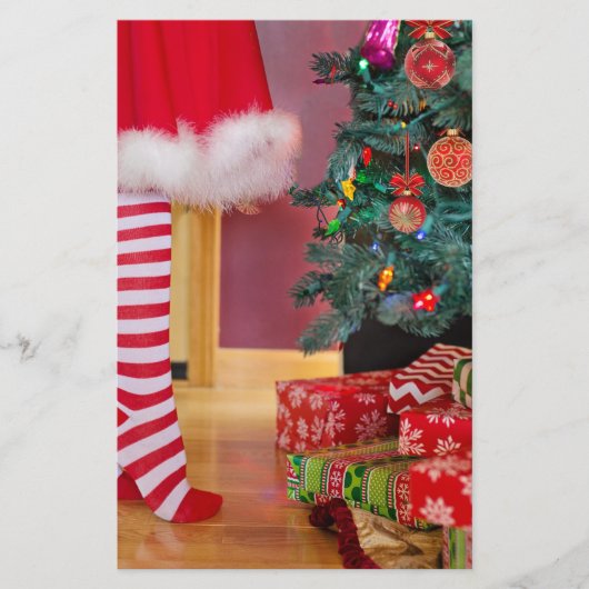 Dekorieren des Weihnachtsbaumes Briefpapier (Vorderseite)