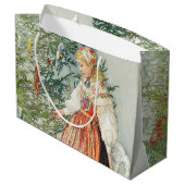 Dekorieren des Weihnachtsbaumes - Carl Larsson Große Geschenktüte (Rückseite Schrägansicht)