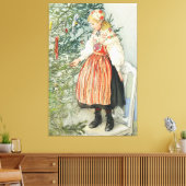 Dekorieren des Weihnachtsbaumes - Carl Larsson Leinwanddruck (Insitu (Wohnzimmer))