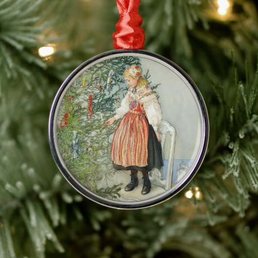 Dekorieren des Weihnachtsbaumes - Carl Larsson Ornament Aus Metall (Baum)