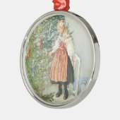 Dekorieren des Weihnachtsbaumes - Carl Larsson Ornament Aus Metall (Links)