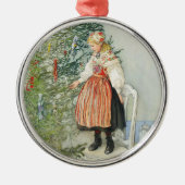 Dekorieren des Weihnachtsbaumes - Carl Larsson Ornament Aus Metall (Vorne)
