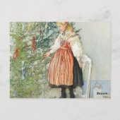 Dekorieren des Weihnachtsbaumes - Carl Larsson Postkarte (Rückseite)