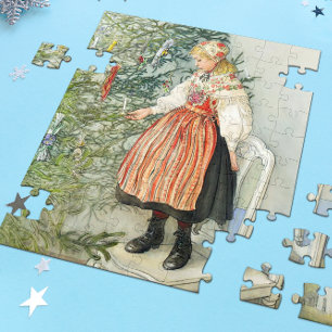 Dekorieren des Weihnachtsbaumes - Carl Larsson Puzzle
