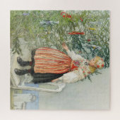 Dekorieren des Weihnachtsbaumes - Carl Larsson Puzzle (Horizontal)