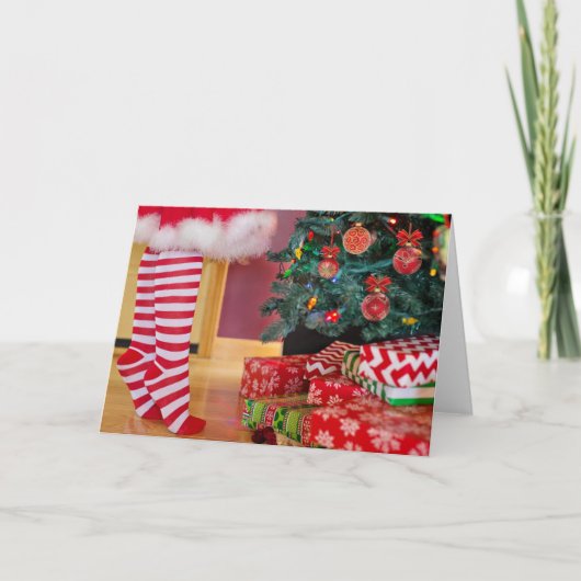 Dekorieren des Weihnachtsbaumes Karte (Vorderseite)