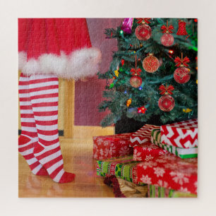 Dekorieren des Weihnachtsbaumes Puzzle