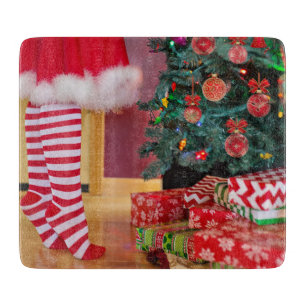 Dekorieren des Weihnachtsbaumes Schneidebrett