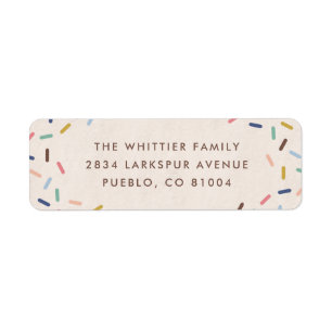 Dekorieren + feiern Sprinklen-Adressenaufkleber