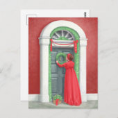 "Dekorieren für ein reges Weihnachten." Postkarte (Vorne/Hinten)