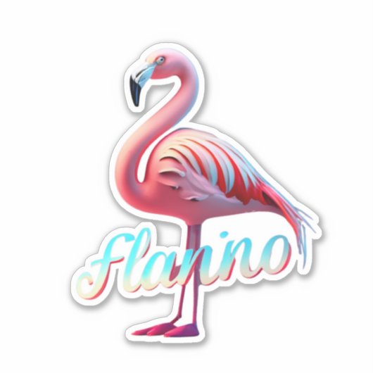 Dekorieren mit Flamingo Stickers Aufkleber (Vorderseite)