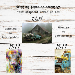 Dekorieren mit Geschenkpapier Charmantes Landleben Set