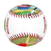 Dekorieren Sie den Baseball mit Foto Name und Numm (Rückseite)