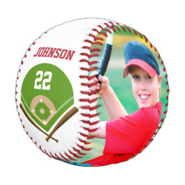 Dekorieren Sie den Baseball mit Foto Name und Numm