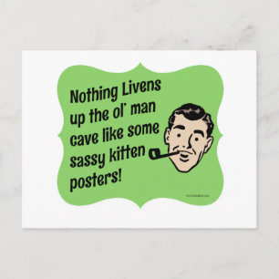 Dekorieren Sie die Männerhöhle Snarky Typ Postkarte