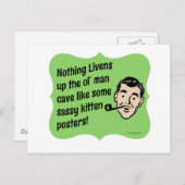 Dekorieren Sie die Menschenhöhle Snarky Typ Postkarte (Vorne/Hinten)