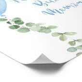 Dekorieren Sie ein blockiertes Babyduschzeichen bl Poster (Ecke)