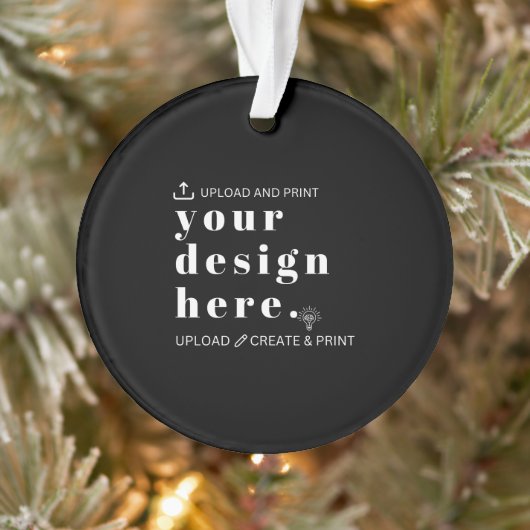 Dekorieren Sie Ihr Design Hochladen Akrylus Runde Ornament (Baum)