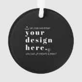 Dekorieren Sie Ihr Design Hochladen Akrylus Runde Ornament (Rückseite)