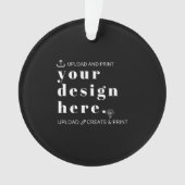 Dekorieren Sie Ihr Design Hochladen Akrylus Runde Ornament (Vorderseite)