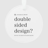 Dekorieren Sie Ihr Design Hochladen Akrylus Runde Ornament (Rückseite)