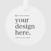 Dekorieren Sie Ihr Design Hochladen Akrylus Runde Ornament (Vorderseite)